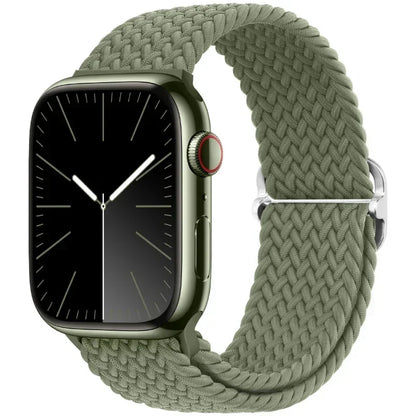 Braided Nylon Strap for Apple Watch Ultra 2/Series 10–4 Adjustable Band