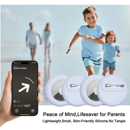 Full Cover Safety Pin Case for Apple AirTag – Waterproof 360° Shell