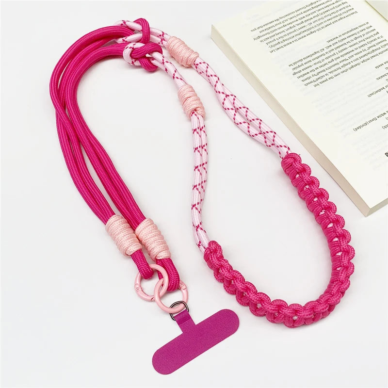 3-in-1 Korean Mobile Phone Lanyard Woven Anti-Loss Handing Rope for iPhone & Xiaomi