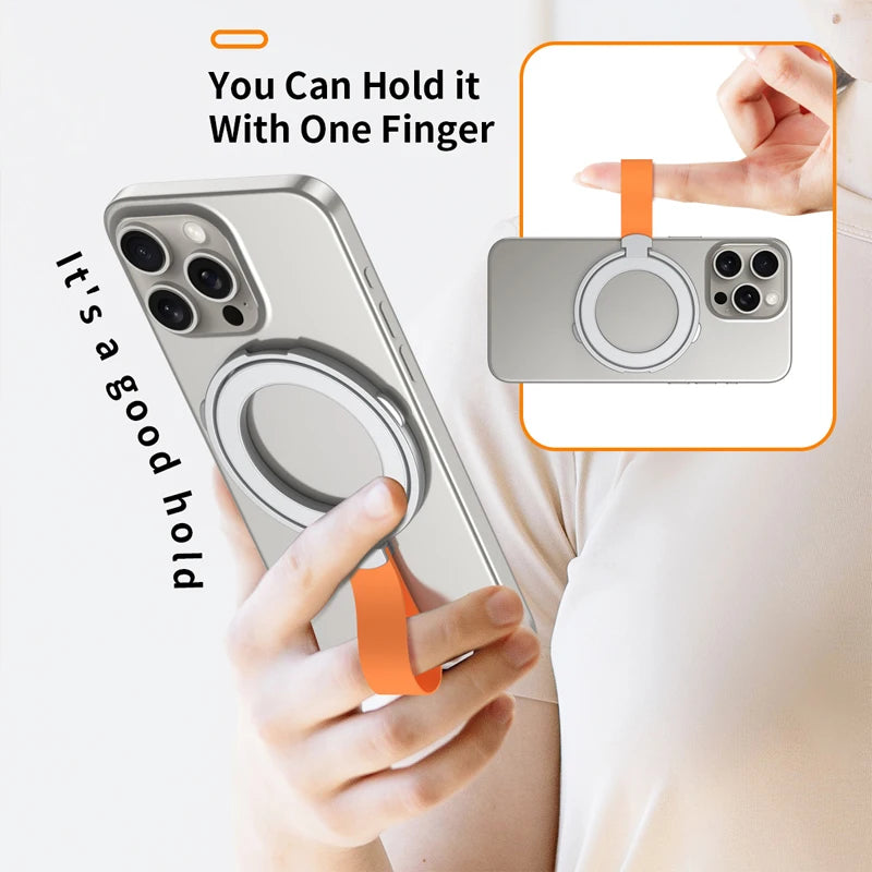 Strong Magnetic MagSafe Holder with Rotating Kickstand for iPhone & Xiaomi