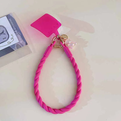 Cute Luminous Bear Phone Strap Lanyard Silicone Long Mobile Rope