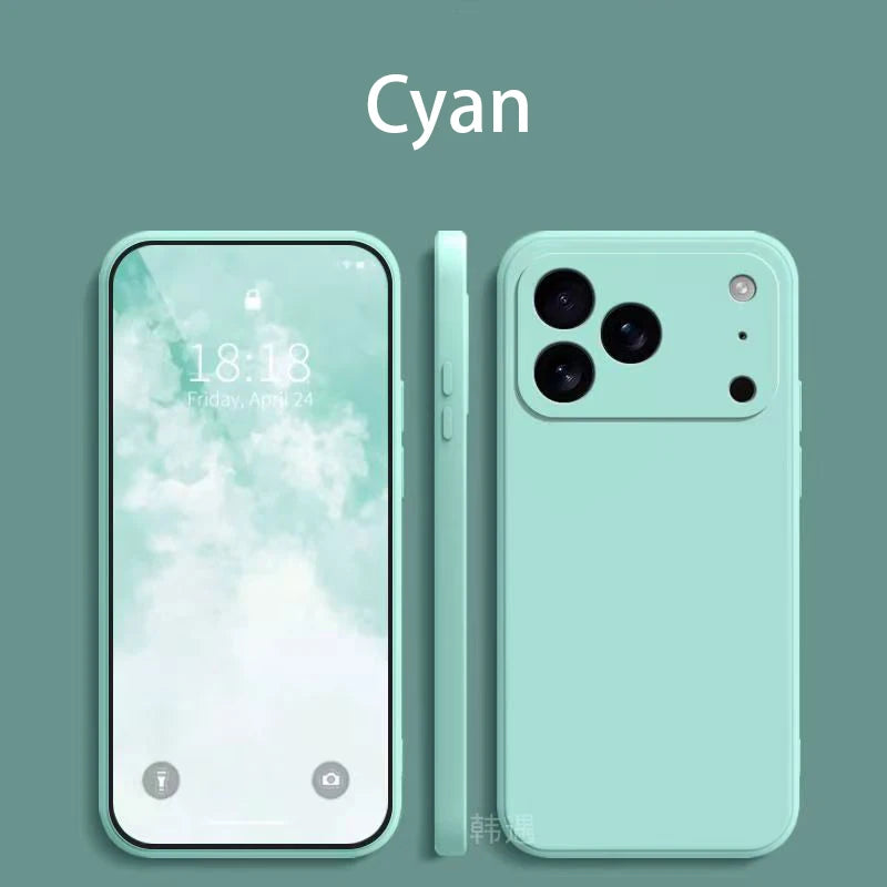 Square Liquid Silicone Soft Case for iPhone 17 Pro Max & 17 Air Shockproof Cover