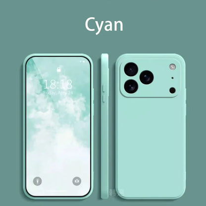 Square Liquid Silicone Soft Case for iPhone 17 Pro Max & 17 Air Shockproof Cover