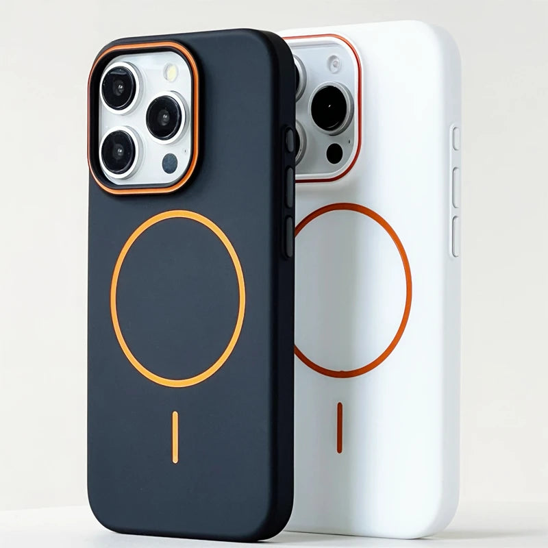 Ultrathin Hit Color MagSafe Case for iPhone 16 Pro Max 15 16 Pro Matte Hard Cover