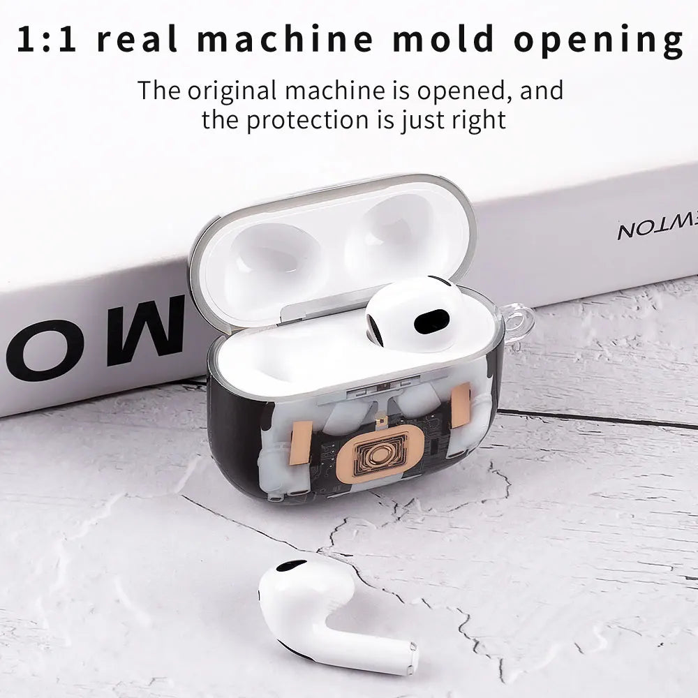 Mechanical Armor Case for AirPods Pro 2/3/1 – Camera-Inspired Protective Cover