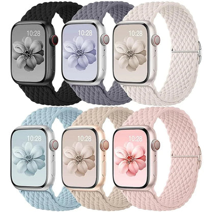 Braided Nylon Strap for Apple Watch Ultra 2/Series 10–4 Adjustable Band