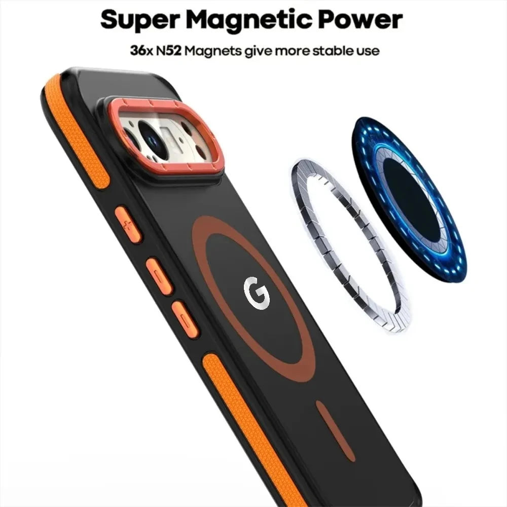 Luxury Contrast Color Magnetic Case for Google Pixel 10 9 Pro XL Rugged Cover