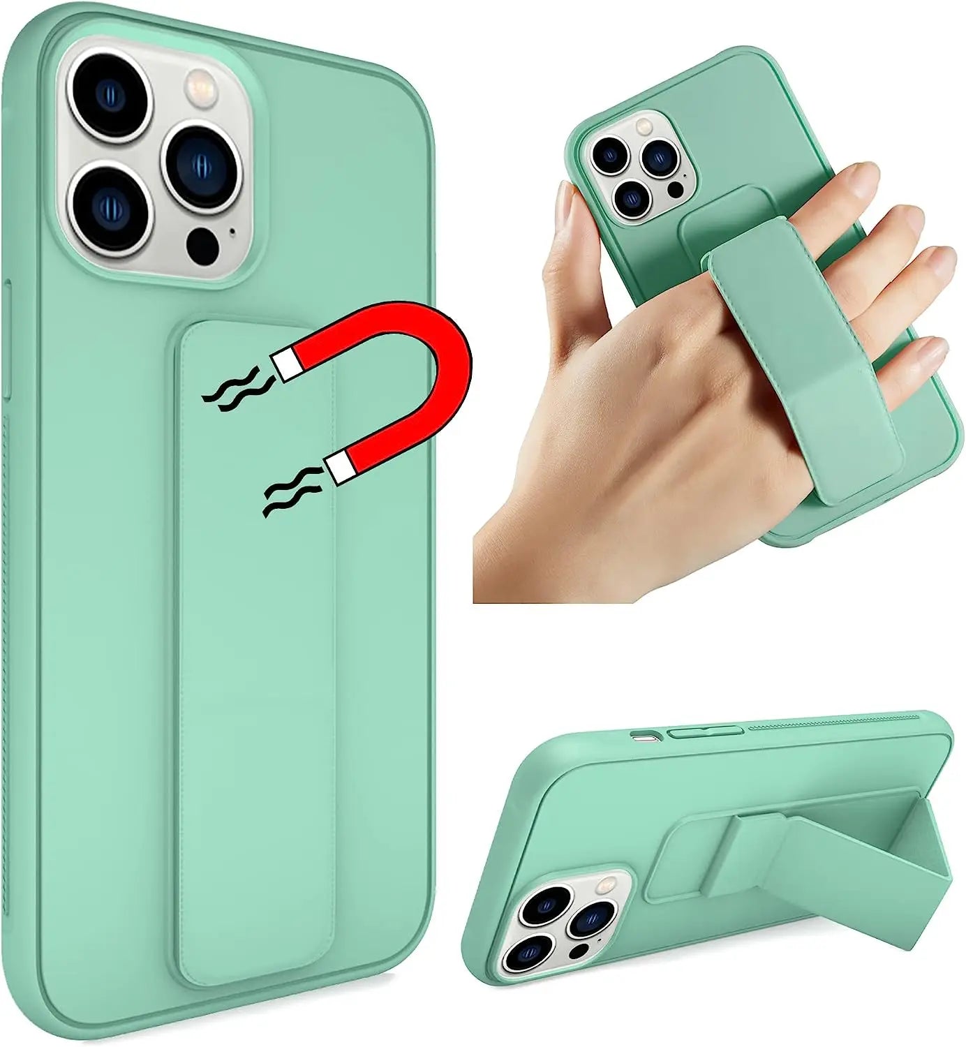 Magnetic Stand Case for iPhone 17 16 15 14 13 12 Pro Max Plus Wireless Cover