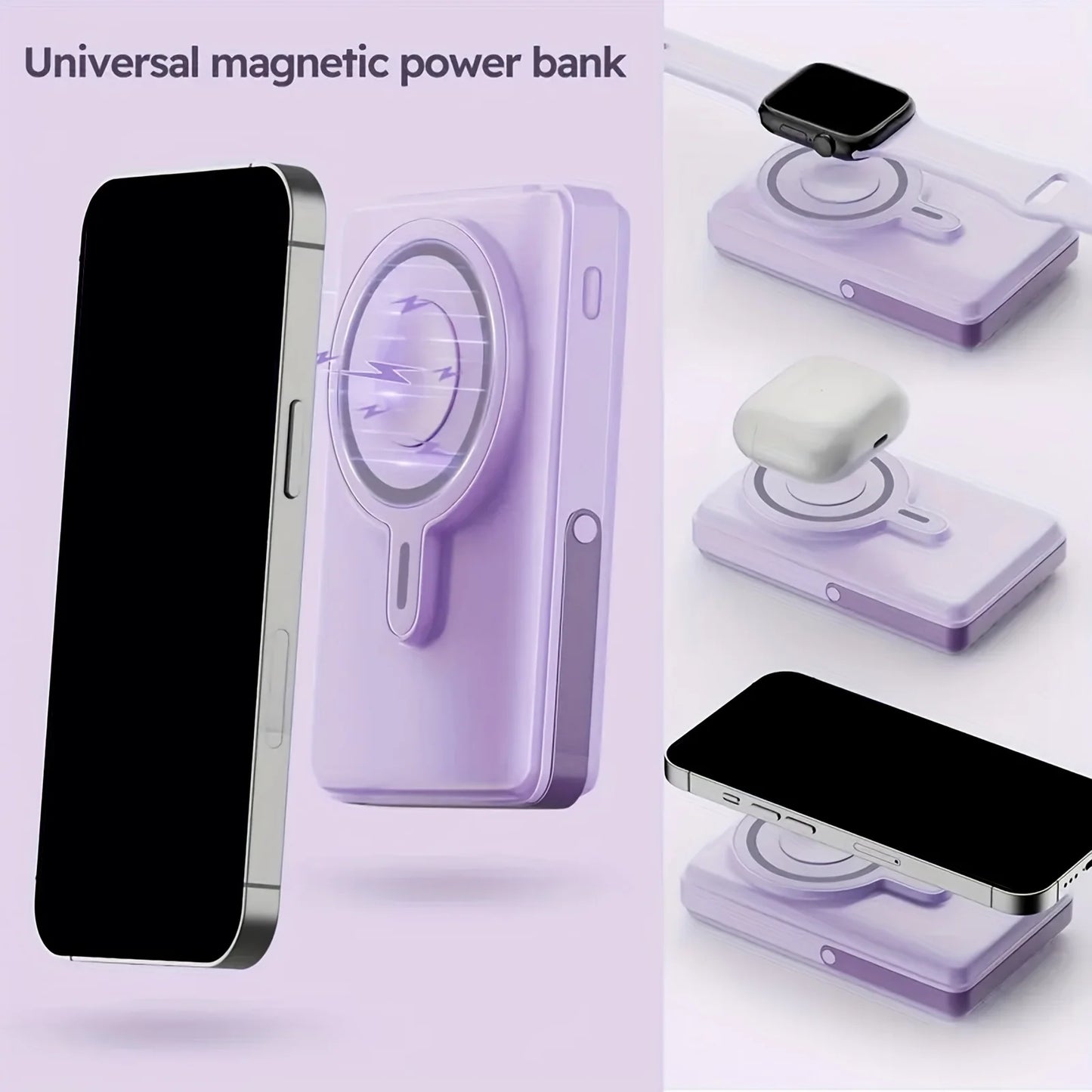 Magnetic 20000mAh Power Bank | 3-in-1 Fast Charging with Stand & LED Display