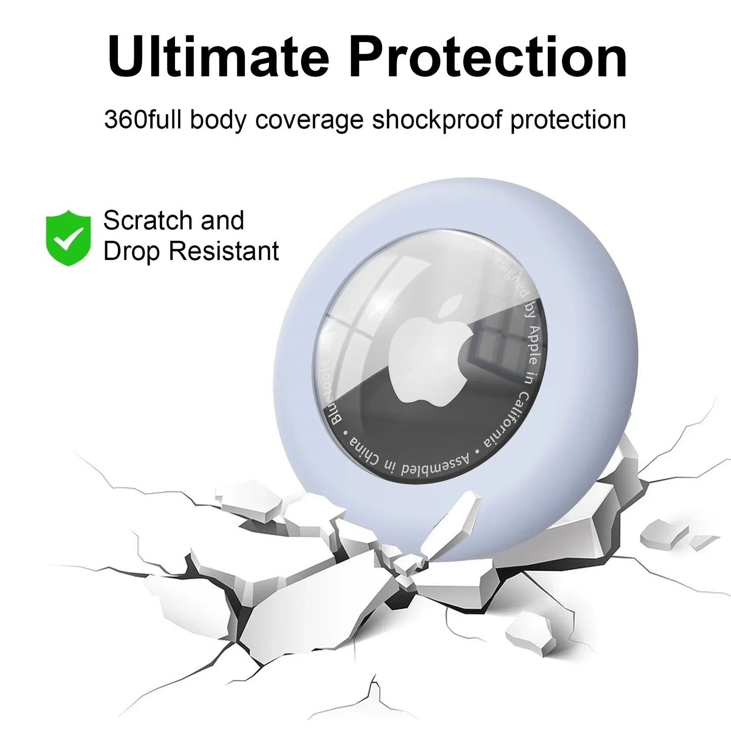 Full Cover Safety Pin Case for Apple AirTag – Waterproof 360° Shell