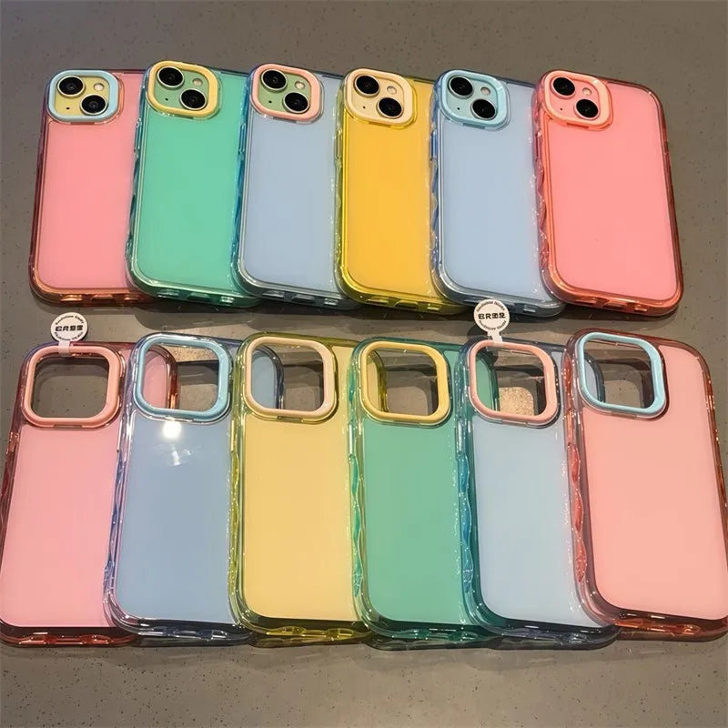 Luxury Jelly Candy Shockproof Case for iPhone 16–14 Plus Pro Max