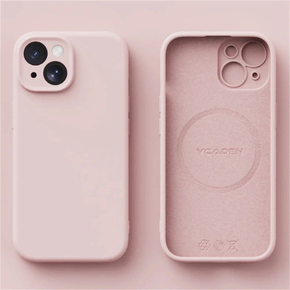 Liquid Silicone MagSafe Case for iPhone 16 Pro Max, 15 Pro, 14 Pro Max