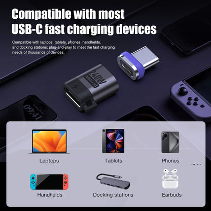 240W Magnetic USB-C Adapter – Fast Charging & Data Transfer Extender