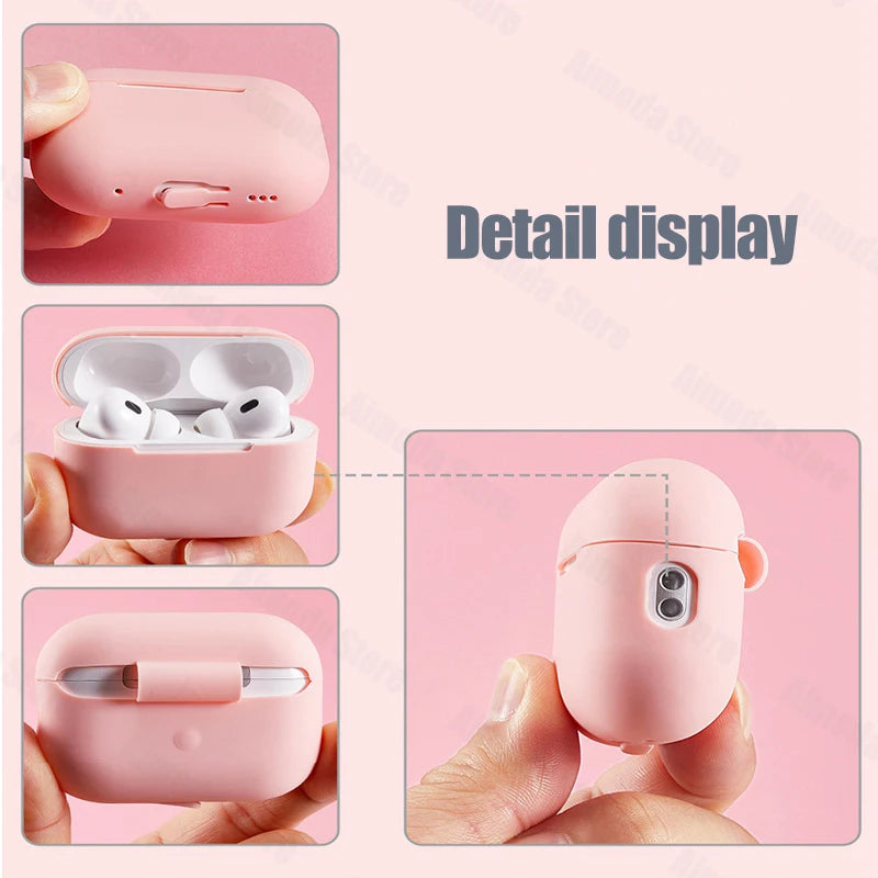 Liquid Silicone Case for AirPods Pro 2/3 – Soft Protective Earphone Cover