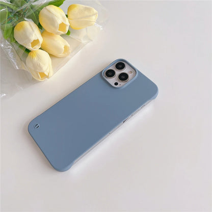 Ultra-Thin Frameless Matte Case for iPhone 14–SE | Luxury Candy Color Cover
