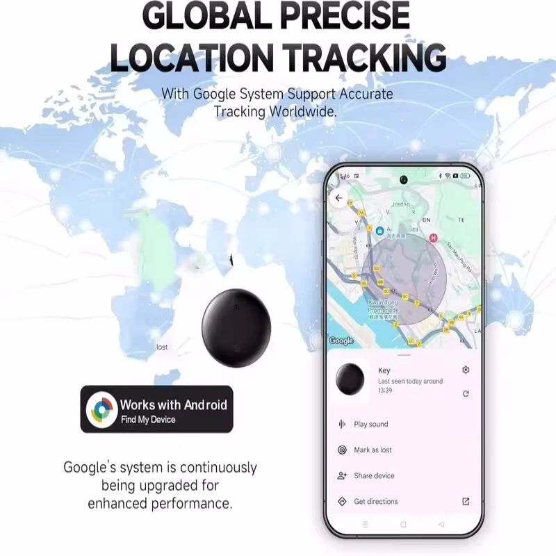 Mini Bluetooth Tracker for Android – Key, Bag, & Item Finder with Google Support