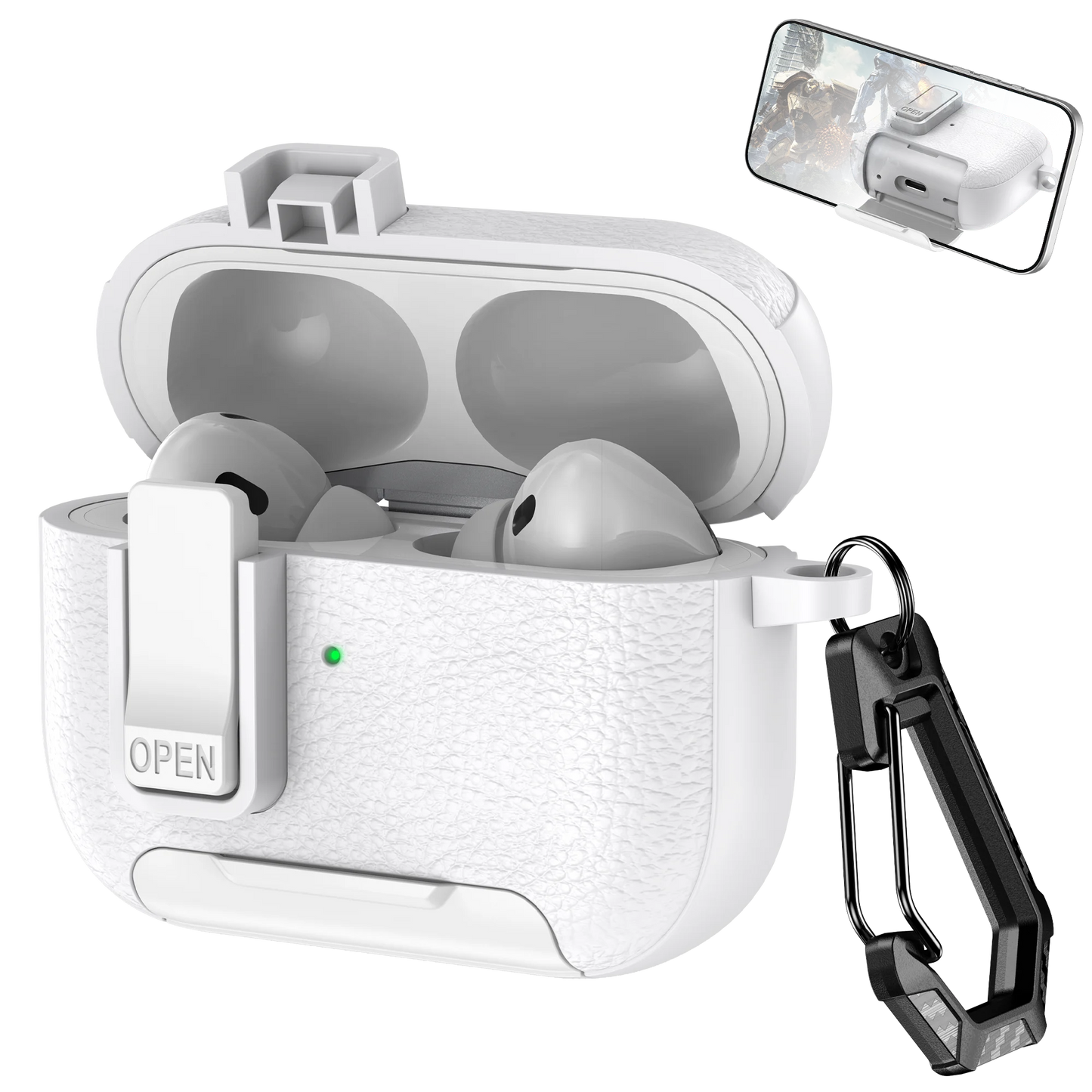 Phone Holder Cortex Case for AirPods Pro 3 2 1 4 Bluetooth Earphone Cover