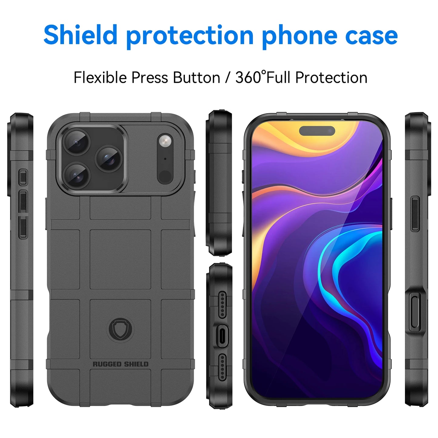 Military-Grade Shockproof Case for iPhone 17 17 Pro Max Rugged TPU Cover