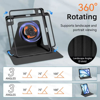 360° Rotation iPad Case for Air, Pro & Mini | Smart Protective Tablet Cover