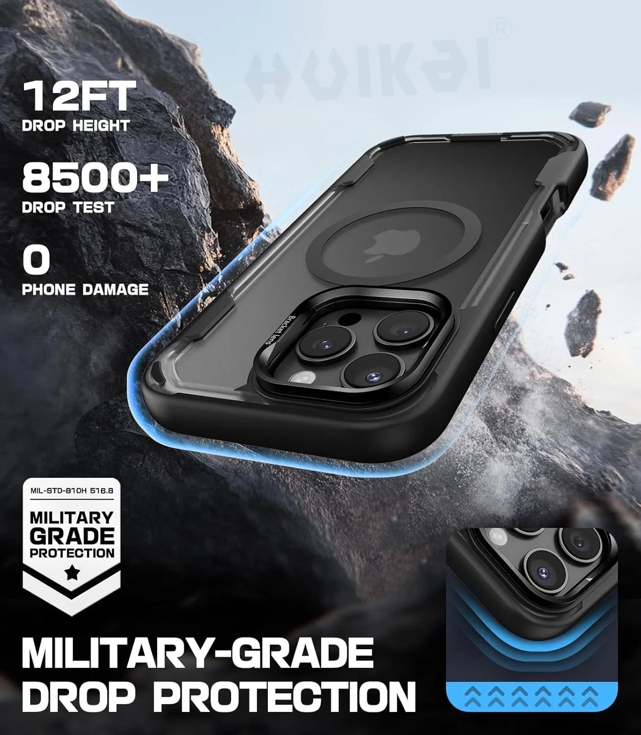 MagSafe Full Body Shockproof Case with Camera Protection for iPhone 12–14 Pro Max