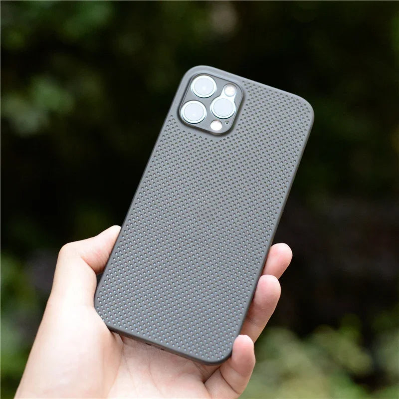 Ultrathin PP Cooling Case for iPhone 15–12 | Breathable Heat-Dissipation Cover