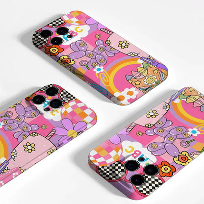 Retro Groovy Pattern Case for iPhone 17 16 15 14 13 12 11 Pro Max Plus
