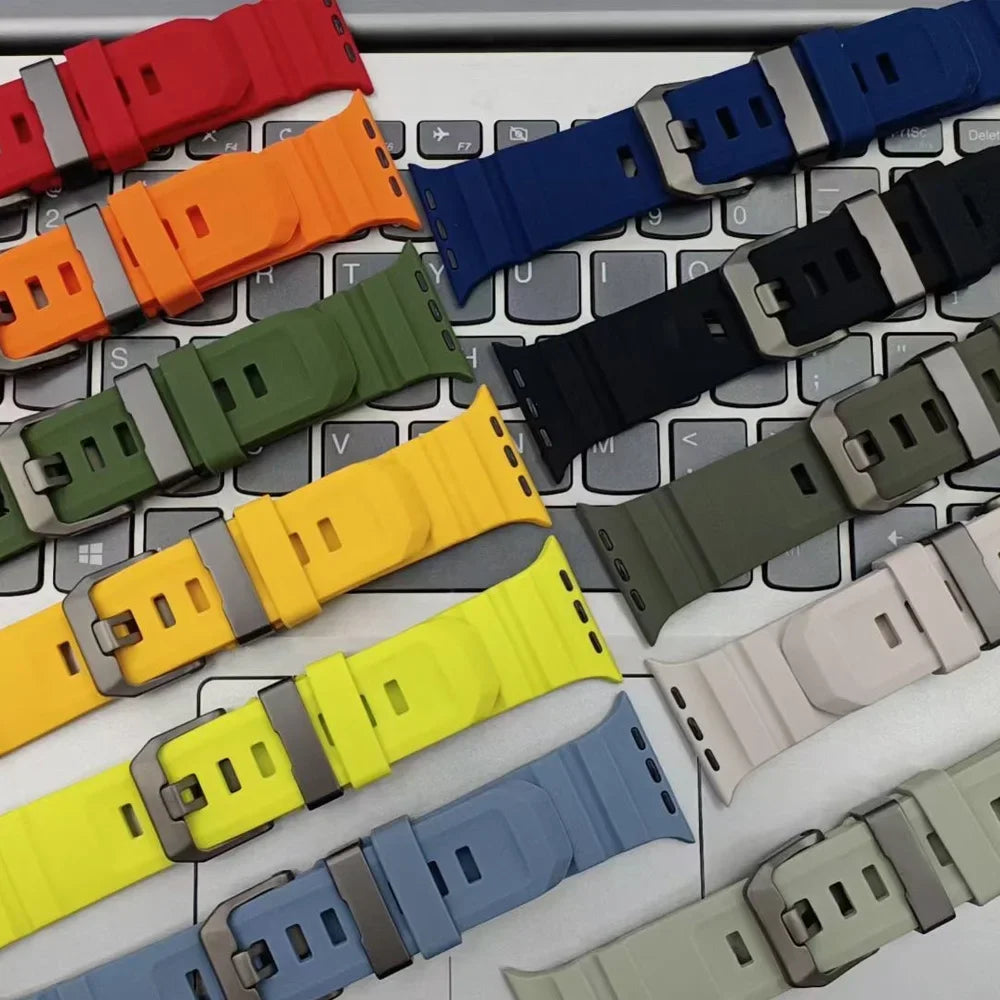 Trail Silicone Sport Band for Apple Watch Ultra 3/2 & Series 11–6/SE3 – All Sizes