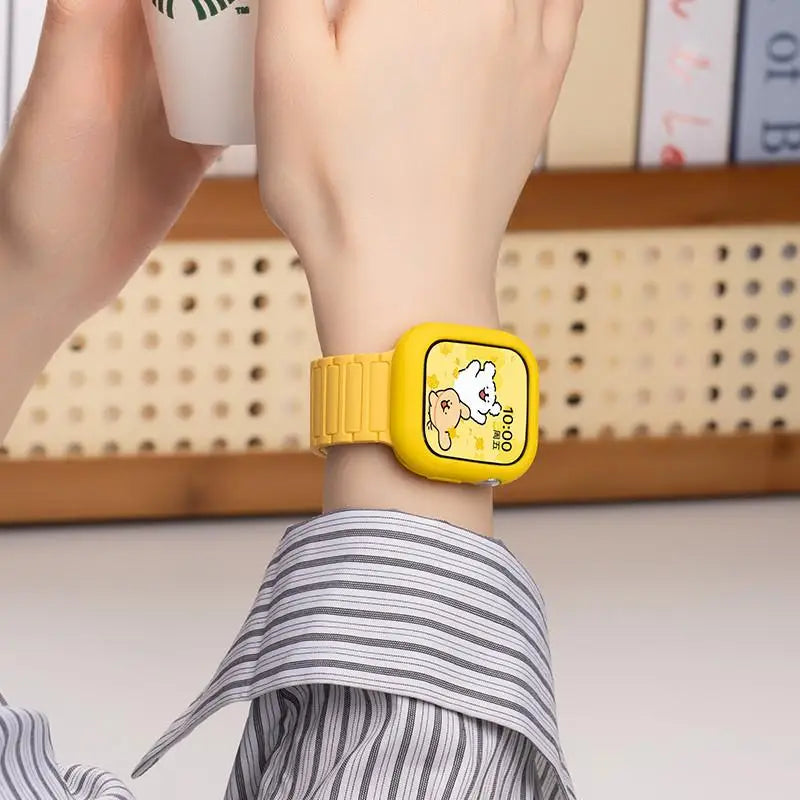 Soft Silicone Case + Strap for Apple Watch Ultra 3 & Series 11–4 SE3