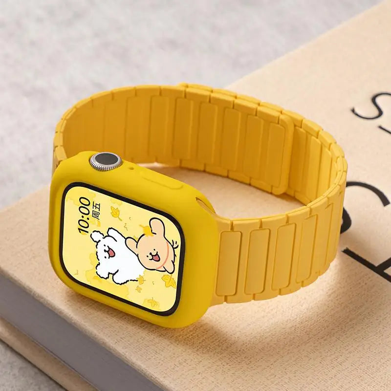 Soft Silicone Case + Strap for Apple Watch Ultra 3 & Series 11–4 SE3