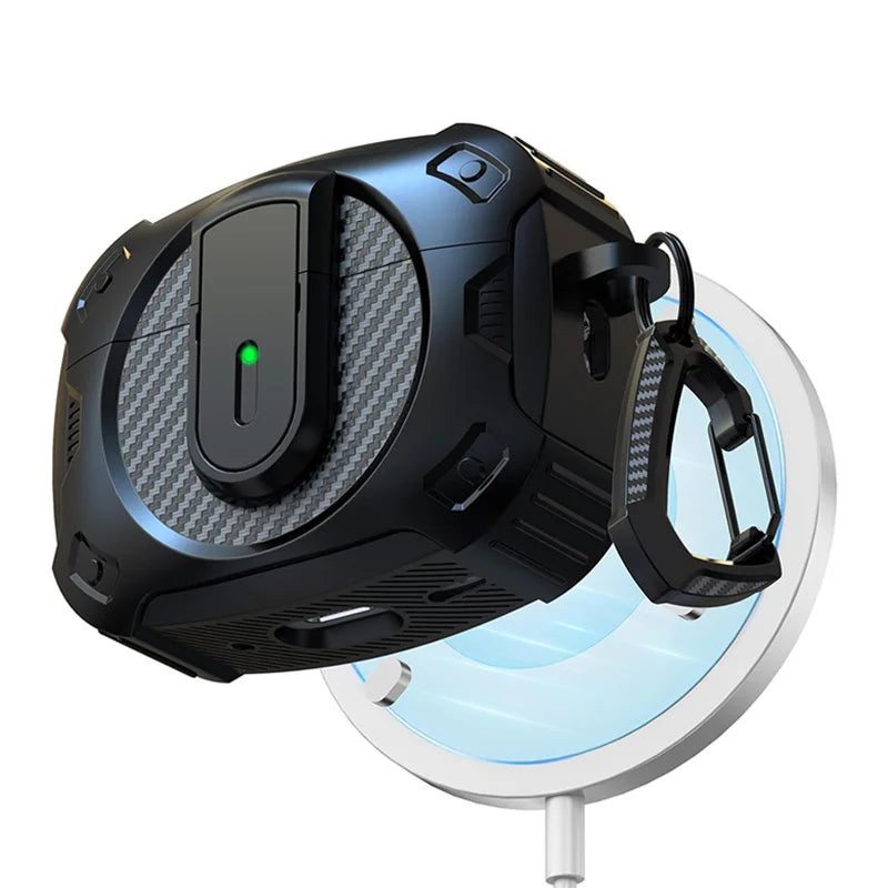 Security Lock Armor Case for AirPods Pro 2/1/2/3 with Wireless Charging