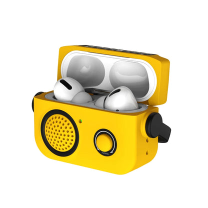 3D Simulation Silica AirPods Case with Locking Cap & Lanyard for Pro 1–3