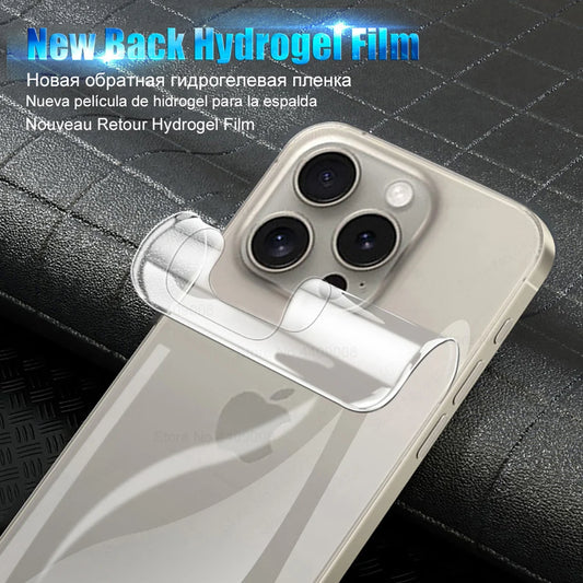 3-Pack Hydrogel Back Film for iPhone 17 & 16 Pro Max – Full Clear Protection