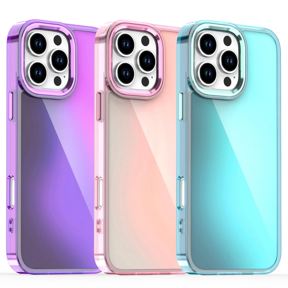 Anti-Yellow Magnetic Gradient Case w/ Metal Lens Guard for iPhone 16–11