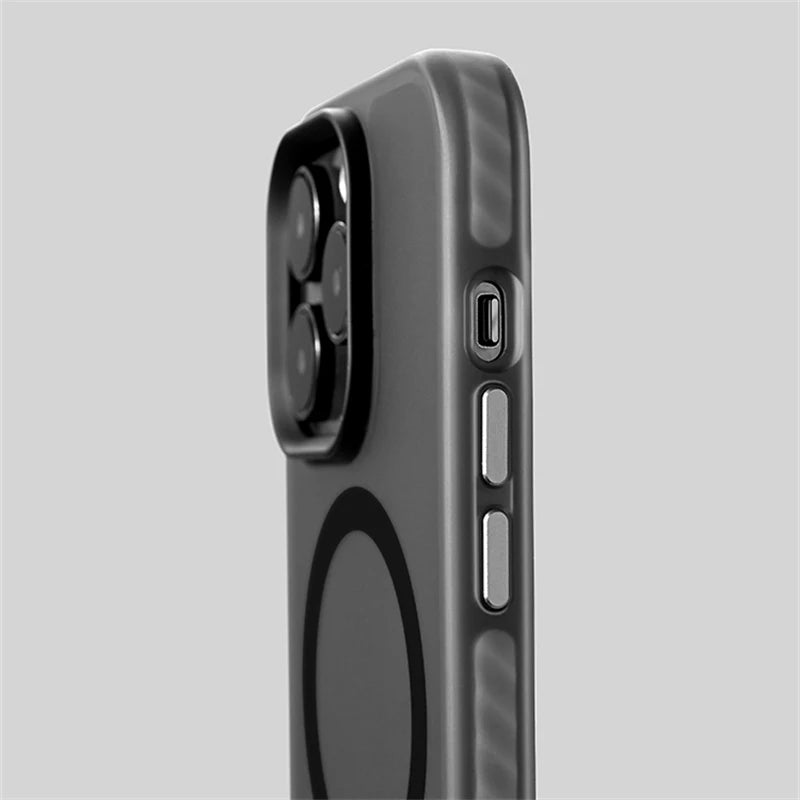 Matte Magnetic Shockproof Case for iPhone 16 15 14 13 Pro Max MagSafe Wireless