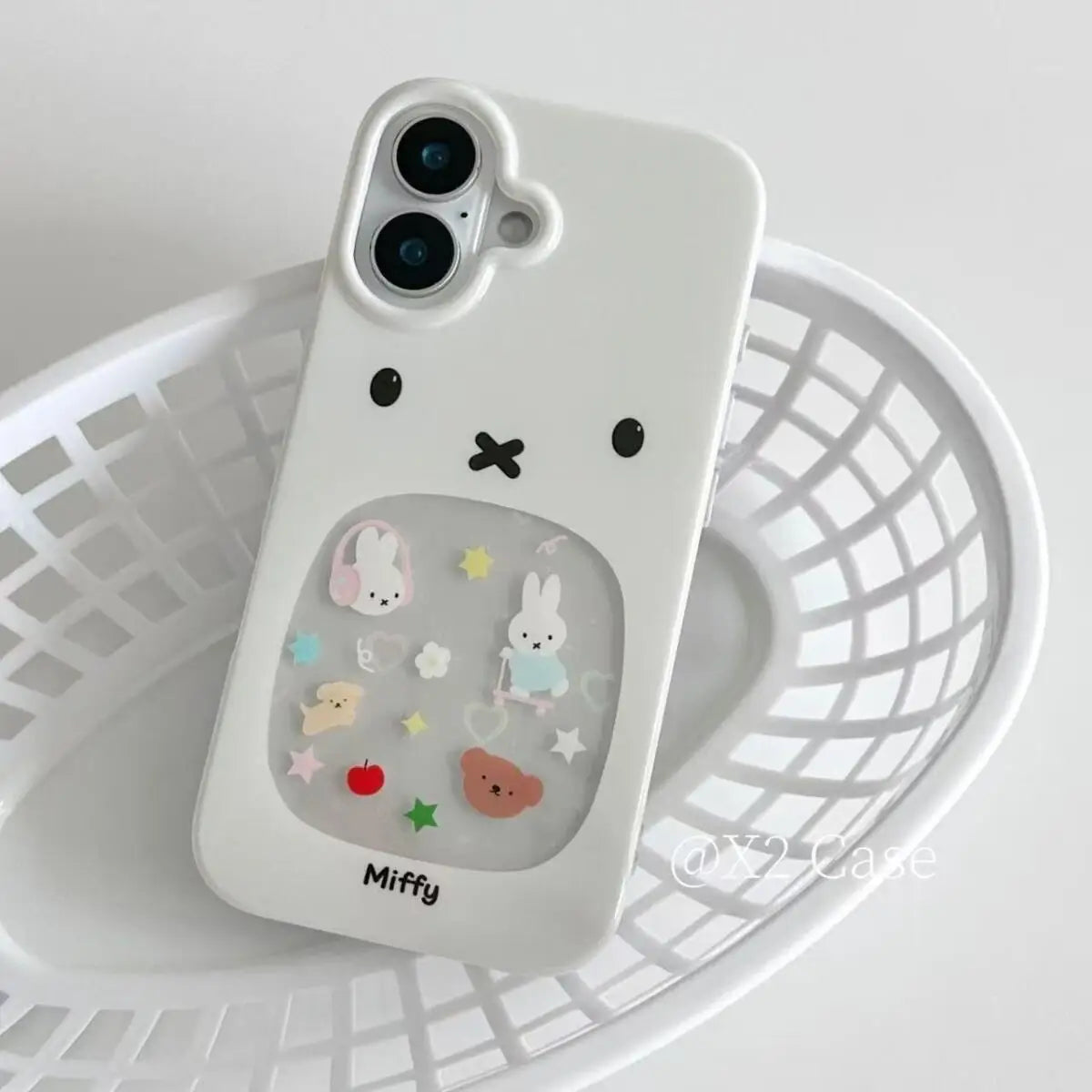 Miffy Rabbit Hollow Out Cute Case for iPhone 16–13 Pro Max Soft Cover