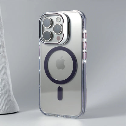 Luxury Lens Holder MagSafe Clear Case for iPhone 17 Air 16 15 14 13 12 Pro Max
