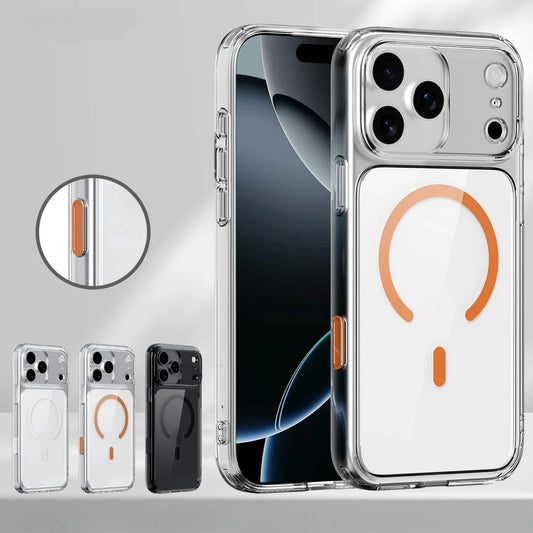 Luxury Transparent MagSafe Case for iPhone 17 Pro Max 17 Air 17 Pro Magnetic