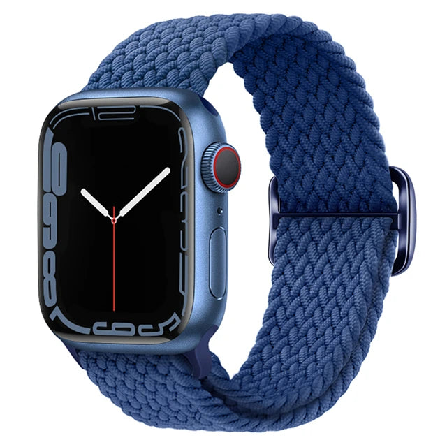 Elastic Braided Strap for Apple Watch Ultra 49mm and Series 9–SE, 45–38mm