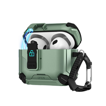 Secure Lock Shockproof Case for AirPods 1/2/3/4 Pro with Hook & Holder