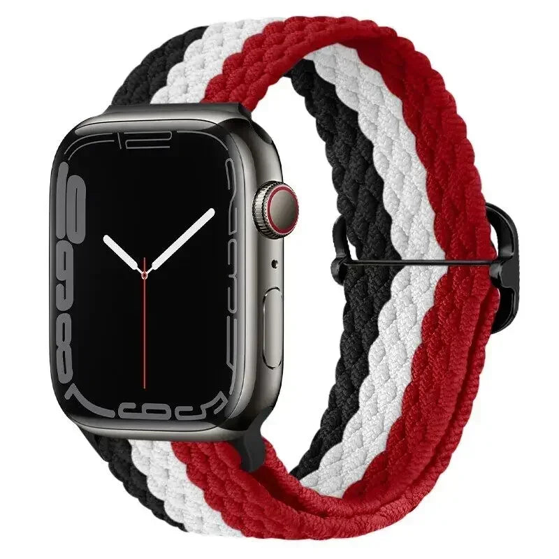Braided Solo Loop for Apple Watch Ultra & Series 10–7 SE Elastic Band