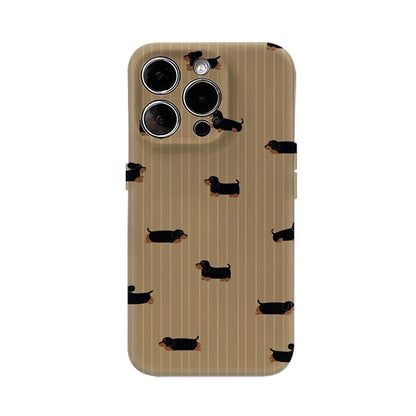 Dachshund Stripes Double-Layer Case for iPhone 17 16 15 14 13 12 Pro Max