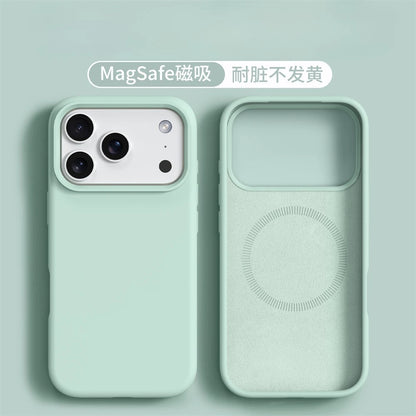 Liquid Silicone MagSafe Case for iPhone 17–16 | Soft Magnetic Solid Cover