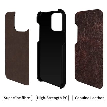 Business Genuine Leather MagSafe Case for iPhone 11–16 Pro Max Premium Cowhide