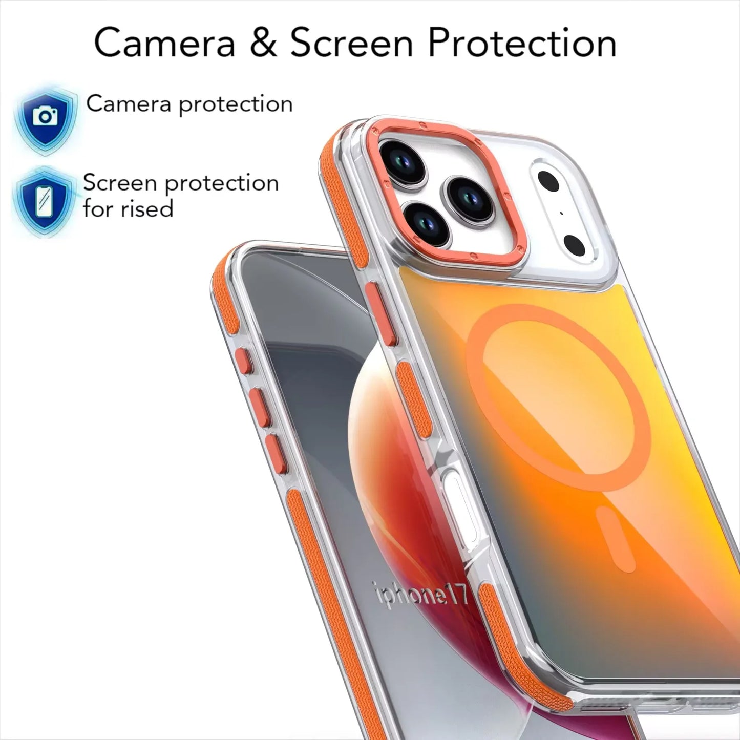 Metal Lens MagSafe Case for iPhone 17 Pro Max Wireless Charging Discolour Cover