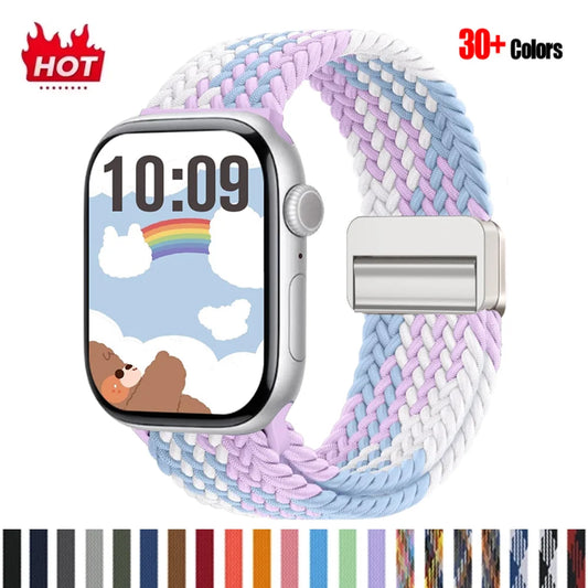 Braided Magnetic Strap for Apple Watch Ultra 2 & Series 10–6 SE Band