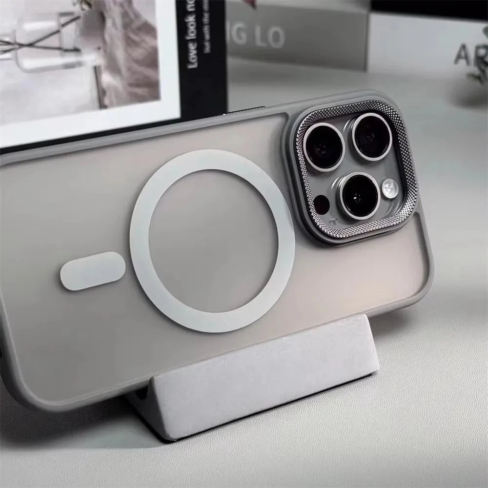Spiral Camera Protection MagSafe Case for iPhone 17 16 15 Pro Max Matte Cover