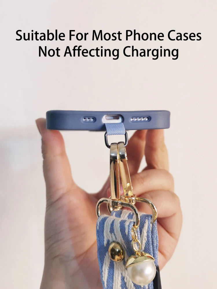 Adjustable Crossbody Phone Lanyard with Card Holder for All Mobile Phone Cases