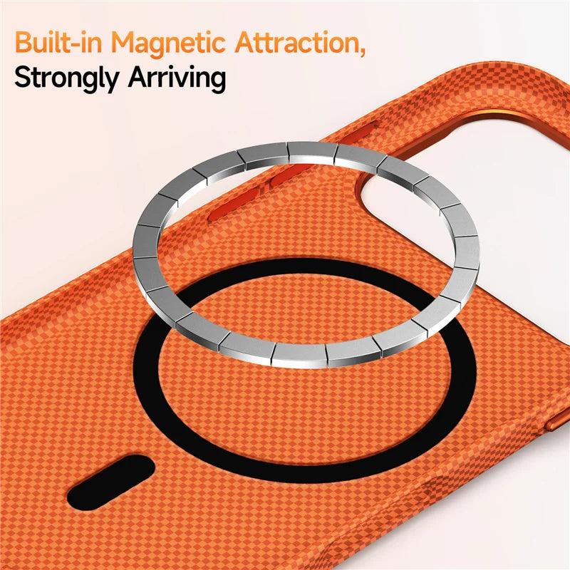 Luxury Plaid MagSafe Case for iPhone 17 Pro Max 17 16 Pro Matte Shockproof