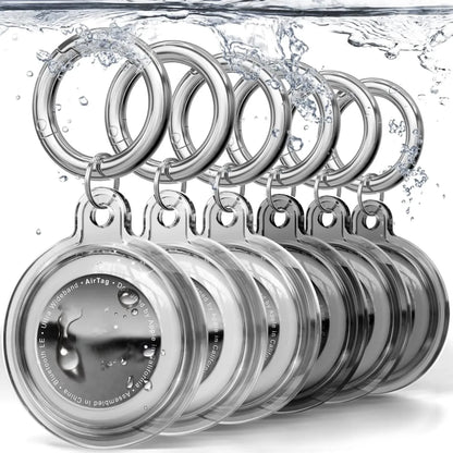 4/8/6  Pack Waterproof AirTag Keychain Case for Pet Collars & Key Rings