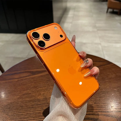 Ultra Thin Transparent Orange Case for iPhone 17 Pro Max 16 15 14 13 12 Air Plus